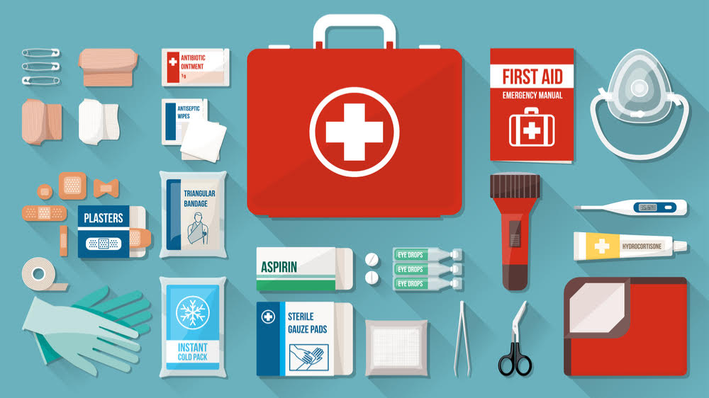first aid kit contents list and their uses